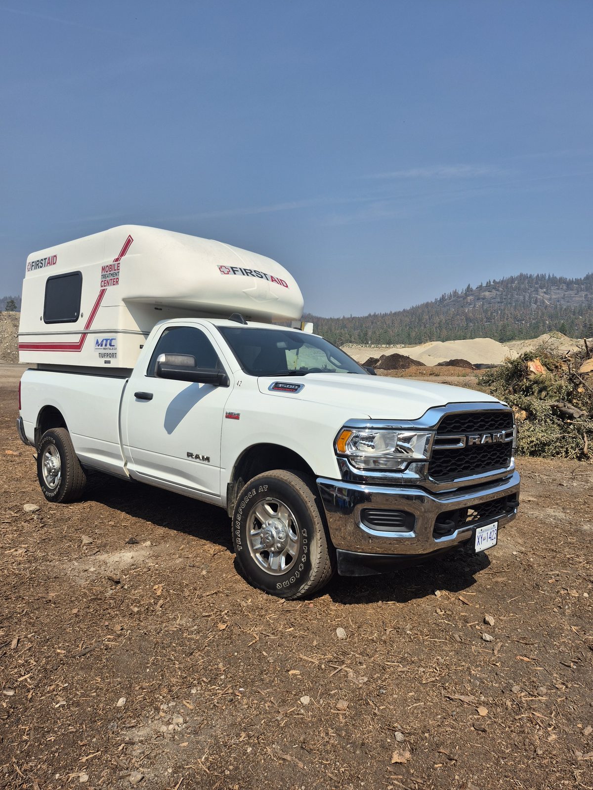 Mobile Treatment Centre at the Summerland wildfire cleanup